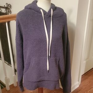 UGG Oversized Dark Gray Plush Hoodie for Women